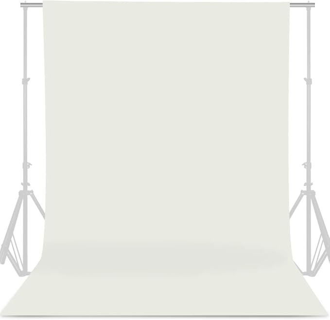 GFCC Ivory Backdrop Photography Background - 6FT x 10FT Photo Backdrop for Photoshoot Photography Video Recording Background Screen Picture Curtain