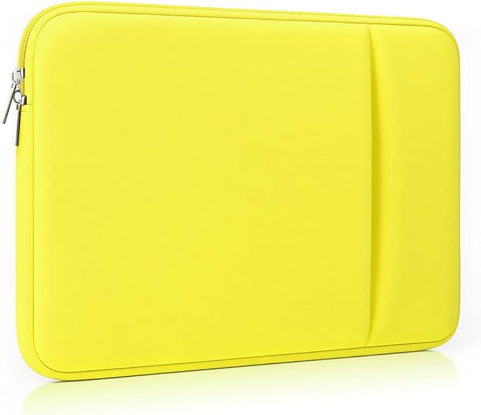 Laptop Sleeve for MacBook Neo/Air/Pro 13 inches A18/M5/M4/M3/M2/M1 Chip 2026-2020 A3404 A3449 A3240 A3113 A2681 A2337 A2338 with 2 Pockets Tablet Bag Case Accessories (Yellow)