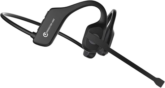 Conduction Labs - Chat - Open Air Bluetooth Headphones - Air Conduction Directional Audio - Noise Canceling Mic - Lightweight & Water Resistant - Compatible w/All Video Conferencing Platforms