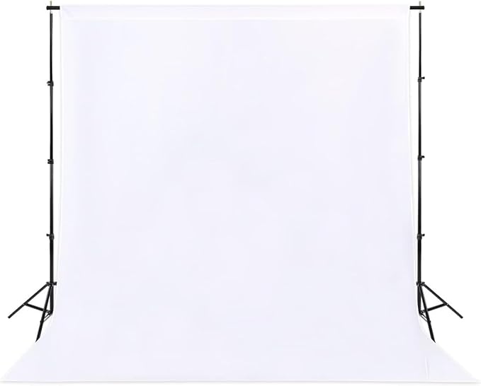 Sugargirl 10X10FT White Backdrop Background for Photography, Photo Backdrop White Screen Photo Booth Backdrop for Photoshoot Party Video(1 Panel)