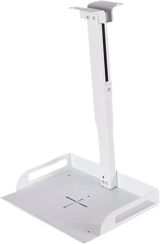 Ceiling Mount with Tray for Projector/Camera 43-65cm Height Adjustable Iron Versatile for Living Room Home Video Conferencing, White