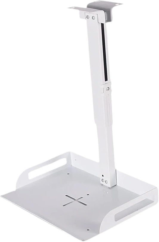 Ceiling Mount with Tray for Projector/Camera 43-65cm Height Adjustable Iron Versatile for Living Room Home Video Conferencing, White