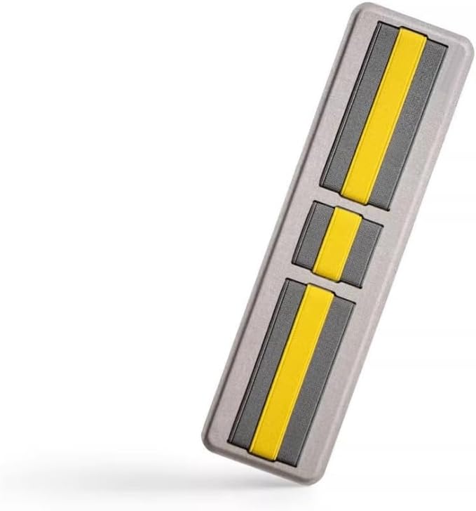 3-Pocket Adhesive Hard Drive Holder for Laptop, Mouse Holder for Laptop, SSD, USB Drive, Mouse, Cables (Yellow)
