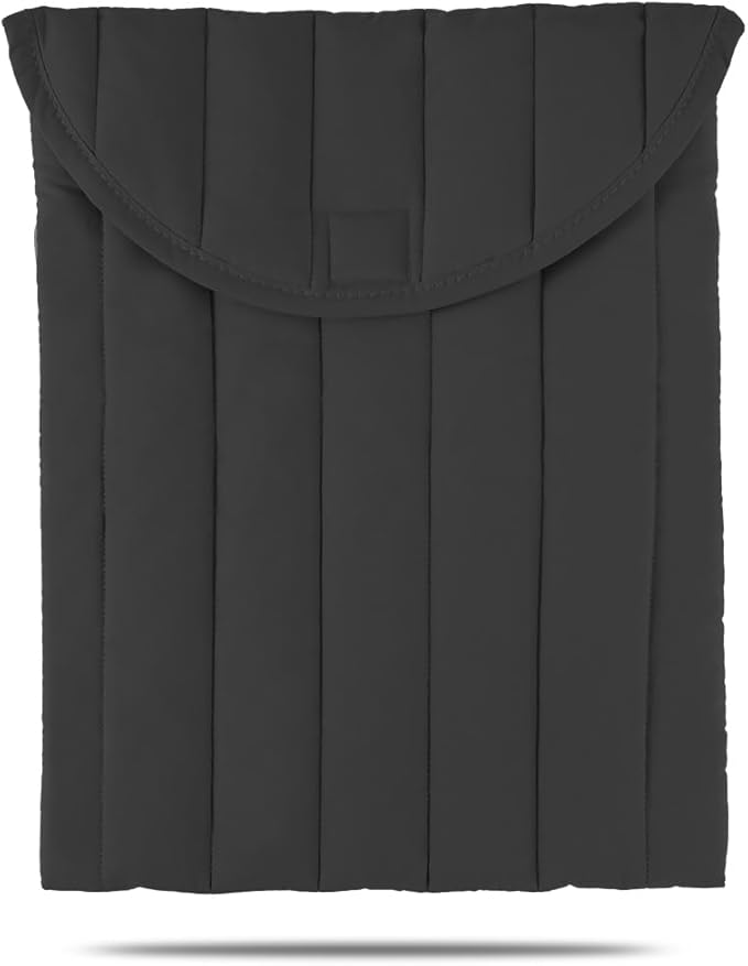 Puffy Laptop Sleeve 11-12 Inch Black, Protective Carrying Case for Men and Women, Cute Case Bag Compatible with 11 and 12 Inch Laptops, 10.9" Ipad 10, 10.2" Ipad 7 8 9 in Cover