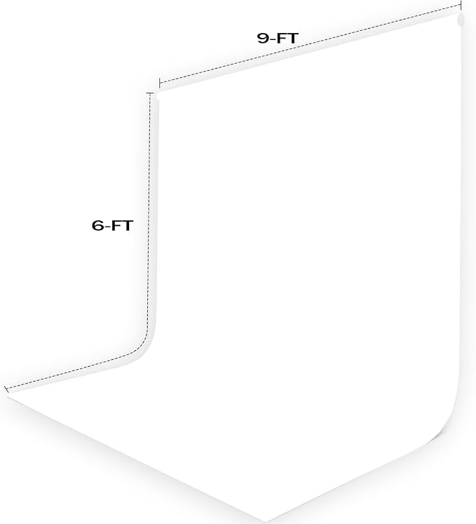 6x9ft White Photography Backdrop, High Density Polyester Fiber Photo Background Cloth is Foldable and Machine Washable, Suitable for Photo Background Video Photography Studios
