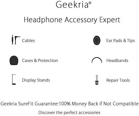 GEEKRIA Acrylic Aluminum Headphones Stand for On-Ear Headphones, Gaming Headset Holder, Desk Display Hanger Compatible with Bose QC35, Sony WH-1000XM6, WH-1000XM5, WH-1000XM4 (Clear)