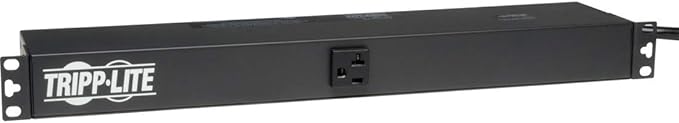 Tripp Lite 13 Outlet Horizontal 1U Rackmount PDU, 20 Amps, 120V, 15ft Cord, Power Strip for Network Server Racks, 20A Circuit Breaker, NEMA 5-20 Outlets & Power Cord, 5-Year Warranty (PDU1220)
