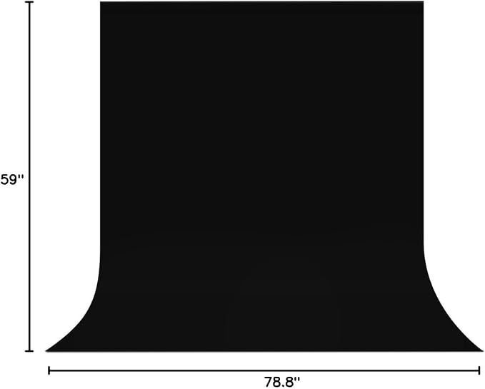 Black Backdrop Background,5 X 6.5 FT Large Photography Backdrop Photo Photoshoot Background Screen for Photography Photo Booth Backdrops Parties Curtain