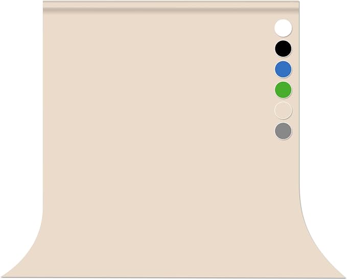 Beige Backdrop Background for Photography Photo Booth Backdrop for Photoshoot Background Screen Video Recording Parties Curtain 5x7FT