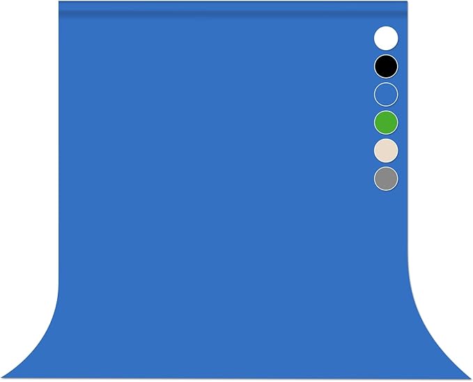 Blue Backdrop Background for Photography Photo Booth Backdrop for Photoshoot Background Screen Video Recording Parties Curtain 10x20FT