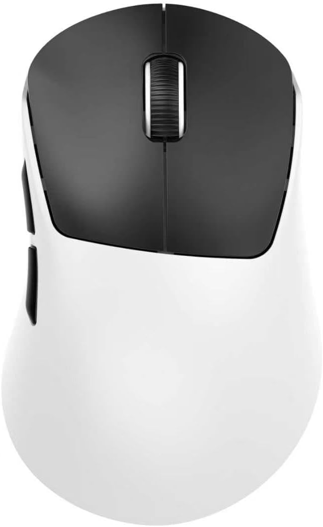 hunart H6 49g Wireless Mouse, Bluetooth & 2.4GHz Rechargeable Mouse, Lightweight Silent Ergonomic Mouse with USB-C Charging, Portable Right-Hand Office Mouse for Laptop, PC, Mac (Black and White)
