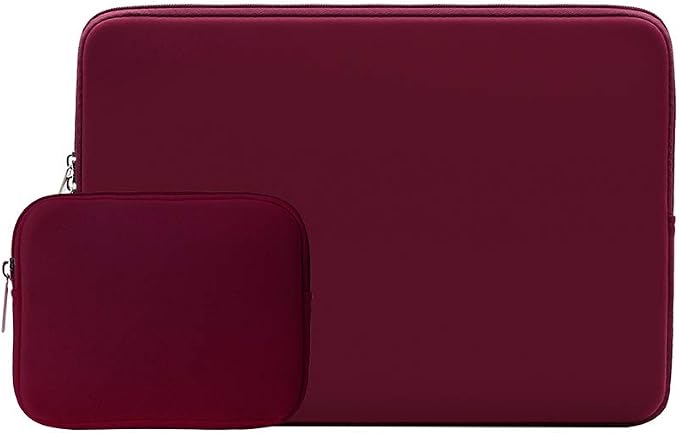 RAINYEAR 13 Inch Laptop Sleeve Case with Accessories Pouch, Compatible with 13.3" MacBook Air/Pro M1 M2 M3 M4 M5 A3449 A3240 A3113 A2681 A2338 (Red)