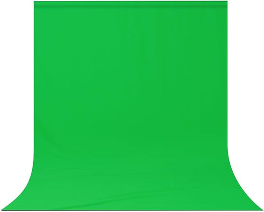Green Screen Backdrop Background,10 X 7 FT Large Photography Backdrop Photo Background Screen for Streaming Zoom Photo Muslin Green Curtain Video Recording Greenscreen Picture Photoshoot