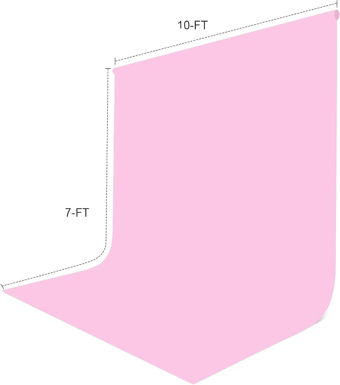7x10ft Pink Photography Backdrop, High Density Polyester Fiber Photo Background Cloth is Foldable and Machine Washable, Suitable for Photo Background Video Photography Studios