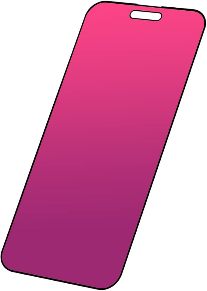 EGKimBa Privacy Screen Protector - Compatible with iPhone 16, 15, 14 Pro - 6.1 inch Gradient Colorful Electroplated Anti-Spy Anti-Blue Light Tempered Glass | Electroplated