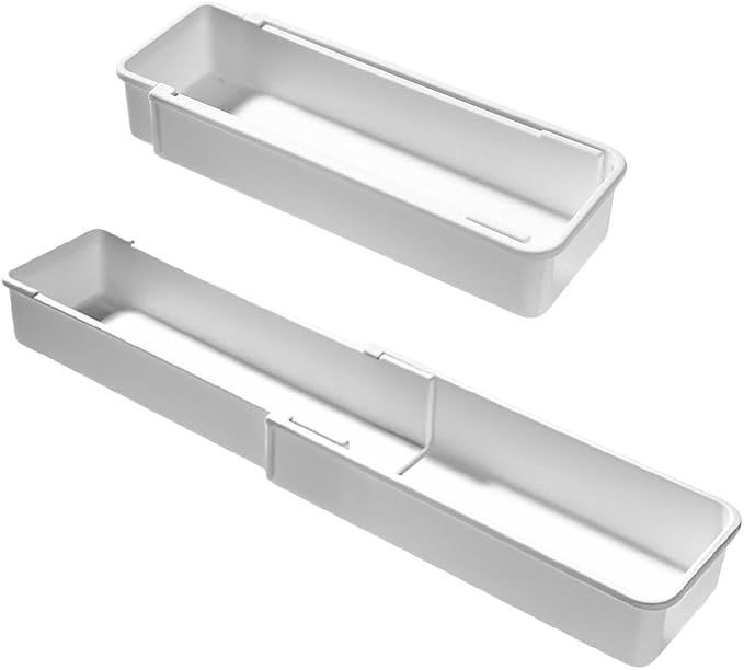 Adjustable Drawer Organizers Expandable,Drawer Divider Inserts for Makeup Cosmetics,Underwear Socks,Office Supplies,or Bathroom Storage,Multi-Purpose Plastic Drawer Trays