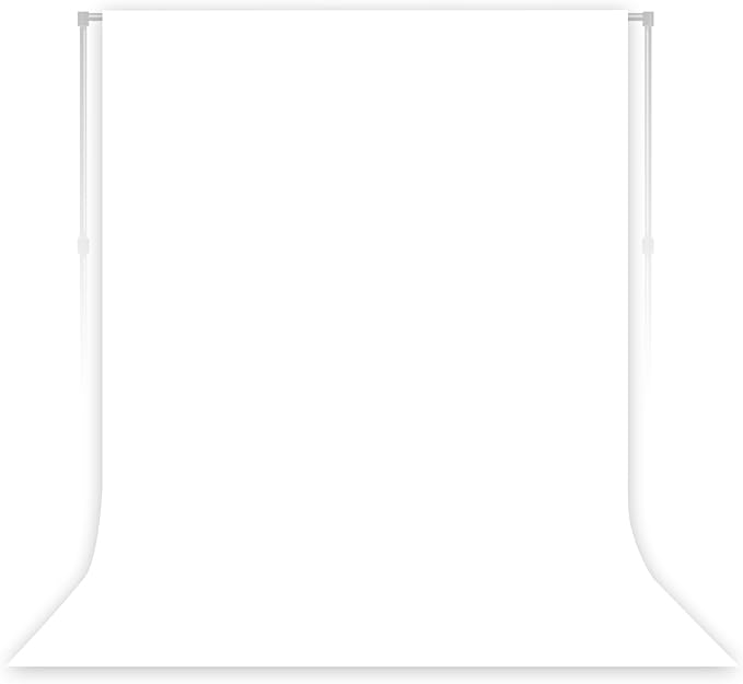 White Backdrop for Photoshoot, Professional Photo Backdrop Background Curtain for Product Photography, Portraits, Wedding, Party, Live Streaming Video Recording 7X10 FT