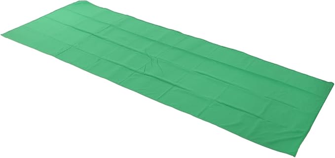 Green Photography Background Cloth, Pure Color Photo Backdrop for Studio Video Matting, 1x3m Polyester Non Reflective Green Screen with Cutout Edges for Portrait Still