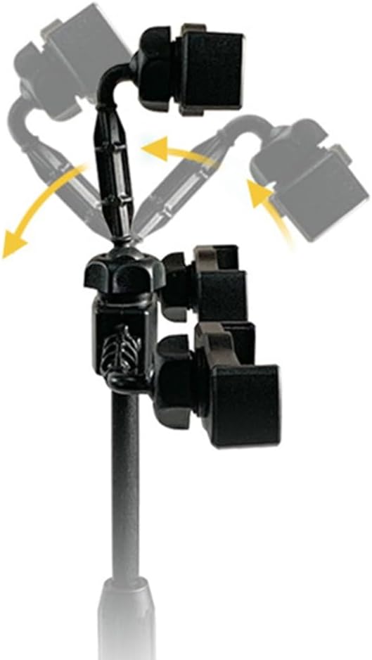 Triple Clip Phone Mount Adjustable Telescoping Desk Stand for Live Streaming Video Conferencing Multiple Angle Shootings