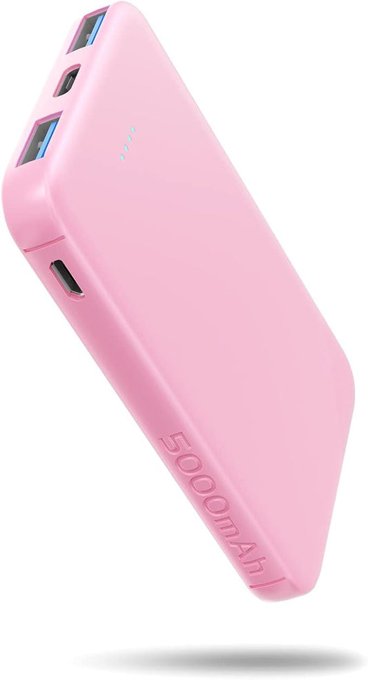S22 Portable Charger, Mini Colorful Power Bank, PowerNano, 5000mAh External Battery Pack Compatible with iPhone 15/14/13/12/11/X All Series and Android Phone