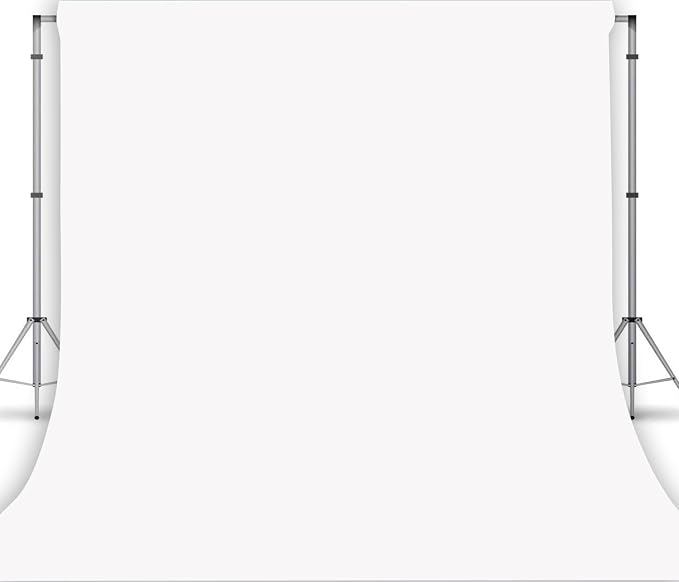 6x9ft White Photography Backdrop, High Density Polyester Fiber Photo Background Cloth is Foldable and Machine Washable, Suitable for Photo Background Video Photography Studios