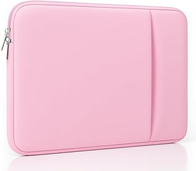 Laptop Sleeve for MacBook Neo/Air/Pro 13 inches A18/M5/M4/M3/M2/M1 Chip 2026-2020 A3404 A3449 A3240 A3113 with 2 Pockets Tablet Bag Case Accessories (Bright Pink)