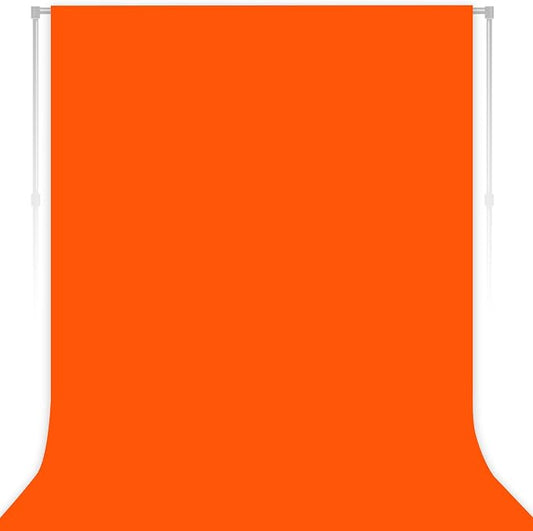 Orange Backdrop for Photoshoot, Professional Photo Backdrop Background Curtain for Product Photography, Portraits, Wedding, Party, Live Streaming Video Recording 10X20 FT