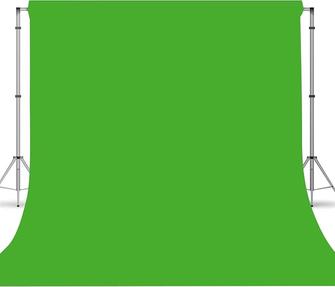 6x9ft Green Photography Backdrop, High Density Polyester Fiber Photo Background Cloth is Foldable and Machine Washable, Suitable for Photo Background Video Photography Studios