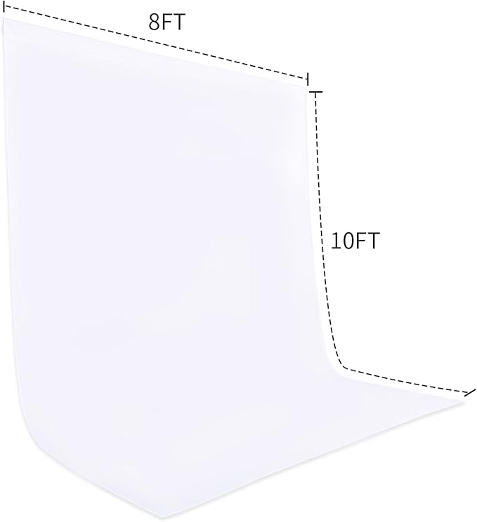 Sugargirl White Backdrop Background for Photography, 8X10FT Photo Backdrop White Screen Photo Booth Backdrop for Photoshoot Party Video(1 Panel)
