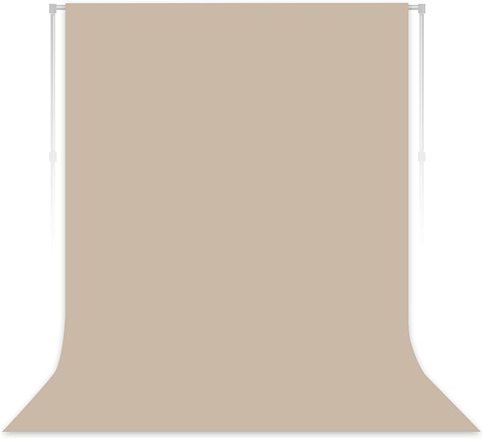 Beige Backdrop for Photoshoot, Professional Photo Backdrop Background Curtain for Product Photography，Portraits, Wedding, Party, Live Streaming Video Recording 10X20 FT