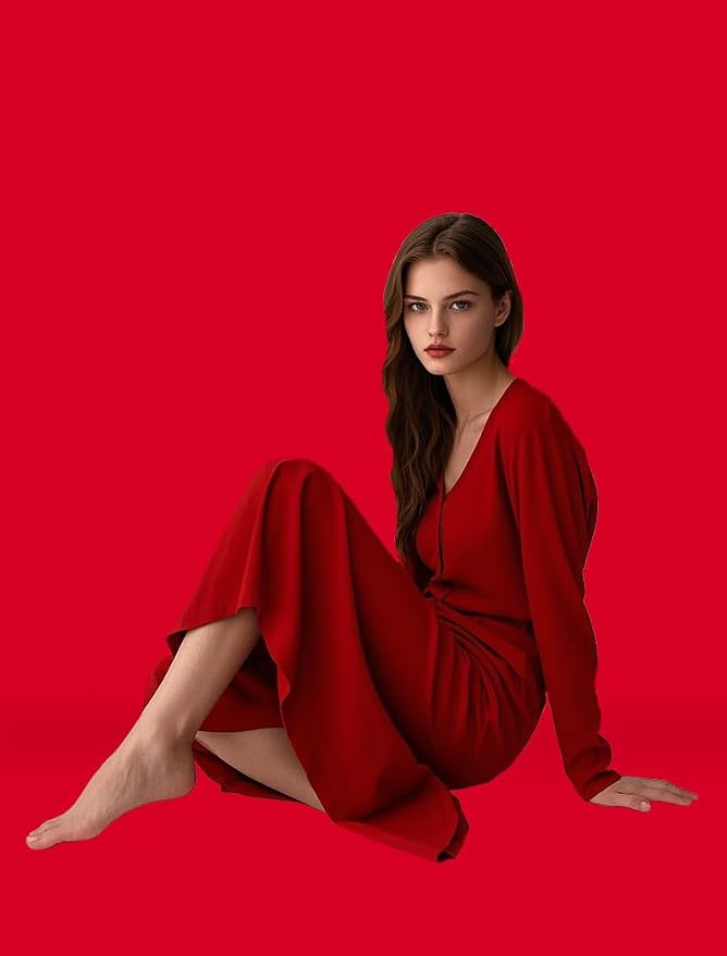 5X7ft Red Backdrop Background for Photography Photo Booth Backdrop for Photoshoot Background Screen Video Shooting Parties Curtain Back Drops