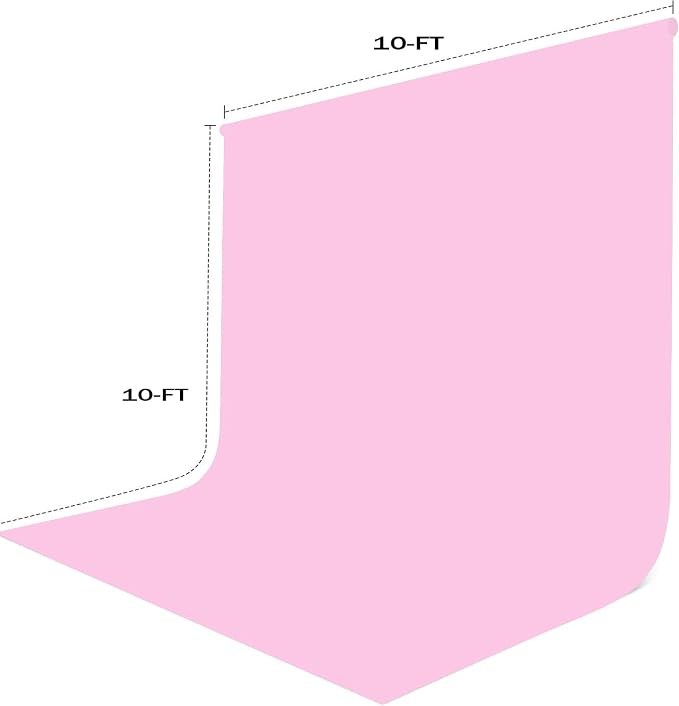 10x10ft Pink Photography Backdrop, High Density Polyester Fiber Photo Background Cloth is Foldable and Machine Washable, Suitable for Photo Background Video Photography Studios