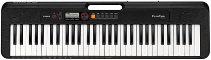 Casio Casiotone CT-S200BK 61-Key Portable Keyboard- Black Bundle with Stand, Headphones, AC Adapter, and Polishing cloth