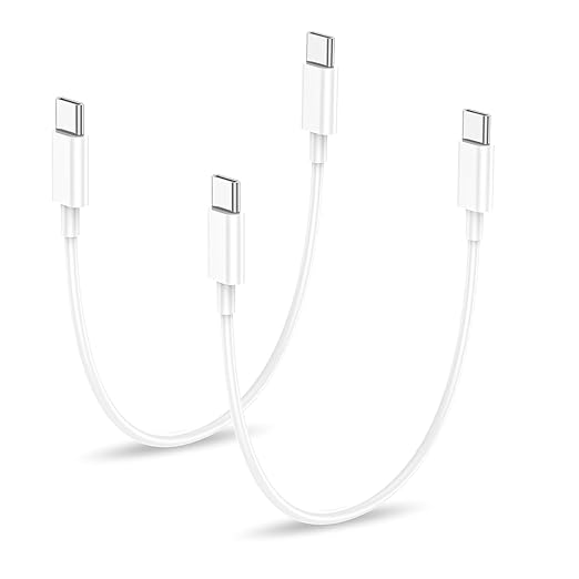 USB C to USB C Charging Cable for Apple iPhone 17/16/15 Charger Fast 1ft Short USBC to Type C Power Cord for iPhone 17/17 Pro/17 Pro Max/Air/16/16e/15，MacBook Air 13 inch/MacBook Pro