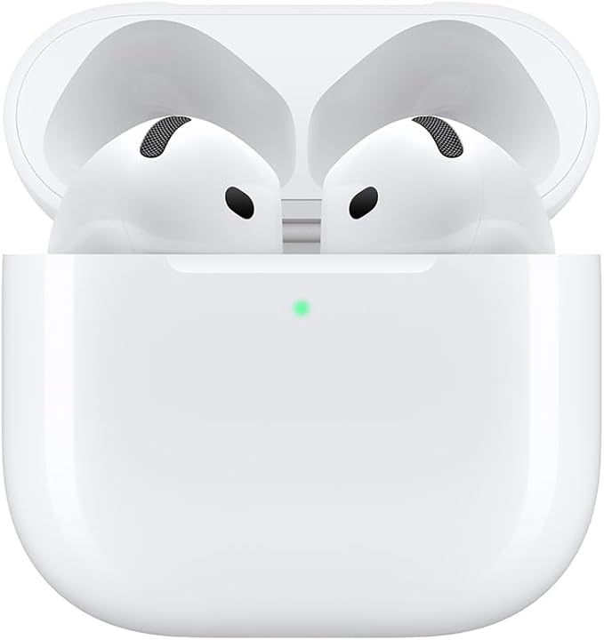 Apple AirPods 4 Wireless Earbuds, Bluetooth Headphones, with Active Noise Cancellation (Renewed)