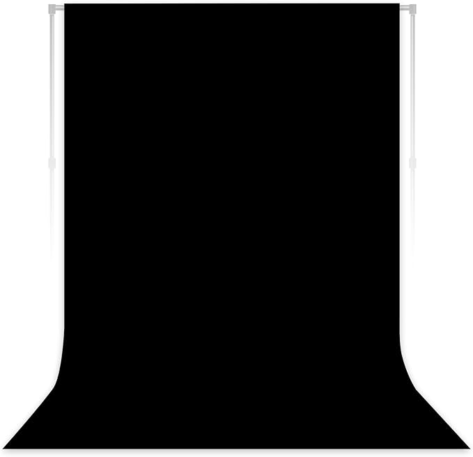 Black Backdrop for Photoshoot, Professional Photo Backdrop Background Curtain for Product Photography, Portraits, Wedding, Party, Live Streaming Video Recording 5X7 FT (Background Only)