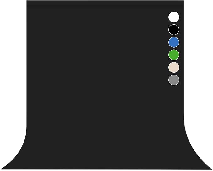 Black Backdrop Virtual Black Background Sheet Fabric Wrinkle Resistance Photo Background for Photo Studio Shooting Props 10x10FT