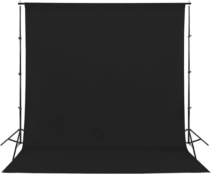Sugargirl 10X10FT Black Backdrop Background for Photography, Photo Backdrop Black Screen Photo Booth Backdrop for Photoshoot Party Video(1 Panel)
