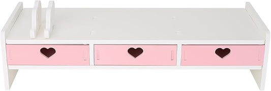 Cute Monitor Stand Kawaii Desk Organizer Cute Desk Organizer with Drawers Monitor Riser Computer Stand