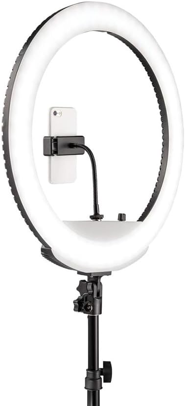 Westcott 18” Bi-Color LED Ring Light Kit with Batteries and Stand Professional Studio Continuous Lighting for Photography, Video Conferencing, Hair & Makeup Salons, Tattoo Studios, YouTube & TikTok