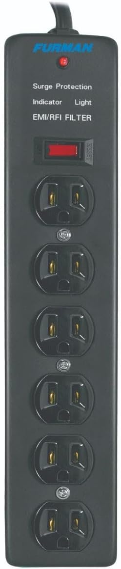 Furman SS-6 6-Outlet Pro Surge Suppressor Strip (SS6d1)