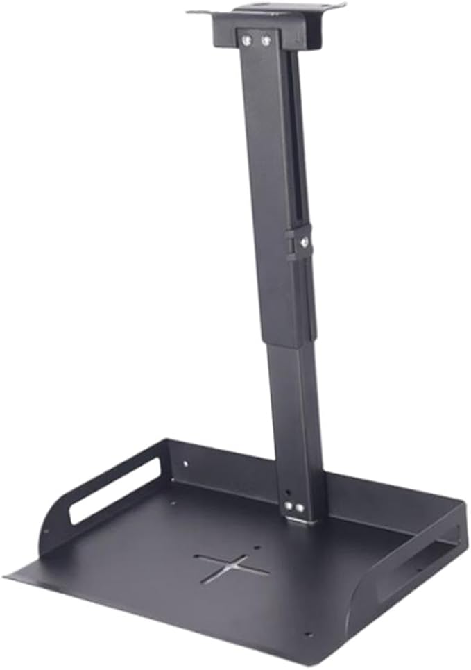 Ceiling Mount with Tray for Projector/Camera 43-65cm Height Adjustable Iron Versatile for Living Room Home Video Conferencing, Black