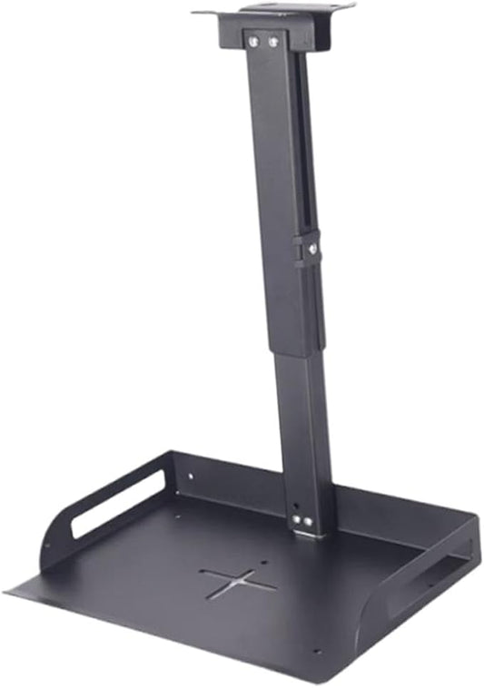 Ceiling Mount with Tray for Projector/Camera 43-65cm Height Adjustable Iron Versatile for Living Room Home Video Conferencing, Black