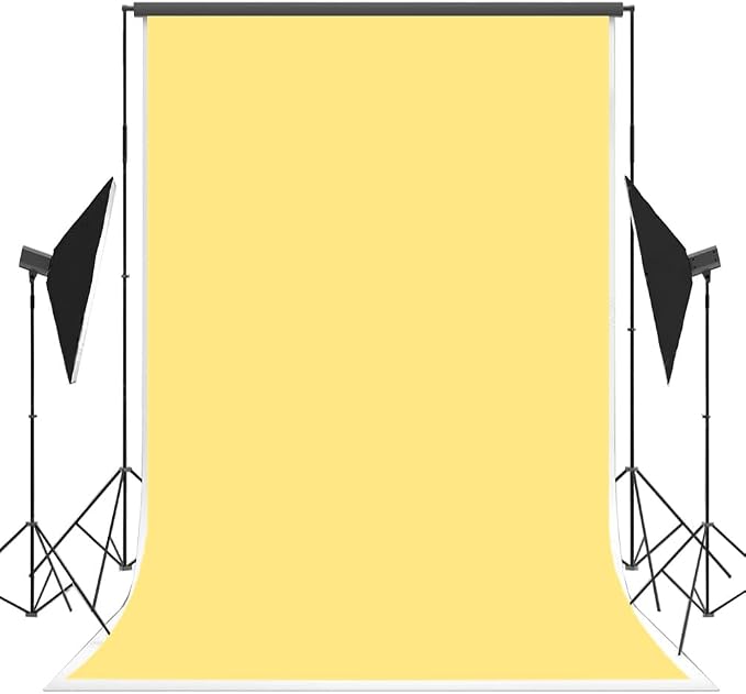 8X10ft Yellow Backdrop Background for Portrait Photography Photo Booth Backdrop for Photoshoot Background