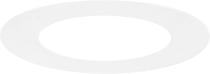 M METERXITY 1-Pack Goof Rings for 4 Inch Recessed Lights, 4.3" ID 6.7" OD Durable Plastic Trim Ring Flush Mount White Can Light Trim Ring Cover for Ceiling Can Downlights