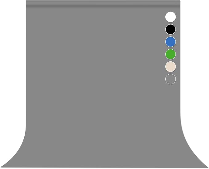 Grey Backdrop Background for Photography Photo Booth Backdrop for Photoshoot Background Screen Video Recording Parties Curtain 6x9FT