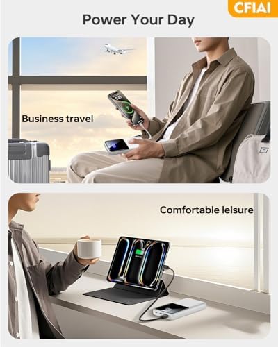 Portable Charger Power Bank - 50% Larger Capacity 15000mAh Battery Pack with Built in Cable, 22.5W Fast Charging Travel Camping Essential Powerbank for iPhone 17 16 Pro iPad Samsung S26 Google etc