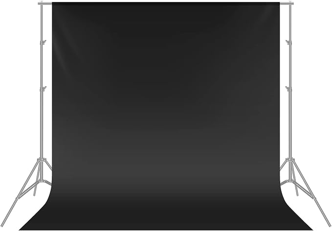 NEEWER 6x9 feet/1.8x2.8m Photo Studio 100% Pure Polyester Collapsible Backdrop Background for Photography, Video and Television (Backdrop Only) - Black