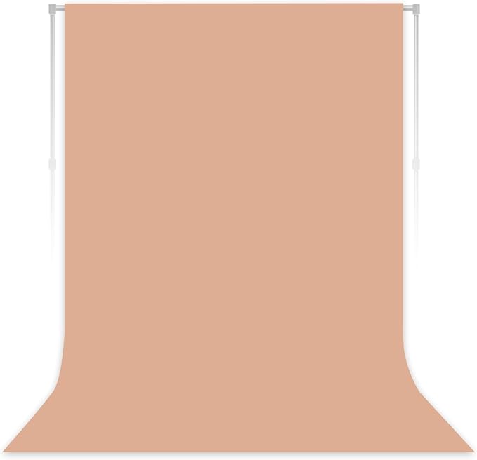 Nude Backdrop for Photoshoot, Professional Photo Backdrop Background Curtain for Product Photography, Portraits, Wedding, Party, Live Streaming Video Recording 5X7 FT (Background Only)