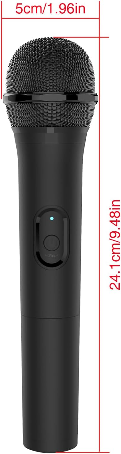 HONCAM USB Wireless Microphones UHF Metal Handheld Dynamic Mic with USB Receiver for PC Computer, Laptop,Gaming, Singing Practice, Compatible with Xbox Series X/S, PS5, Switch OLED, NS Switch, Wii